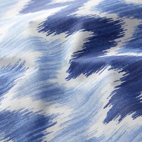 cotone rivestito, stampa ikat – blu/bianco, 