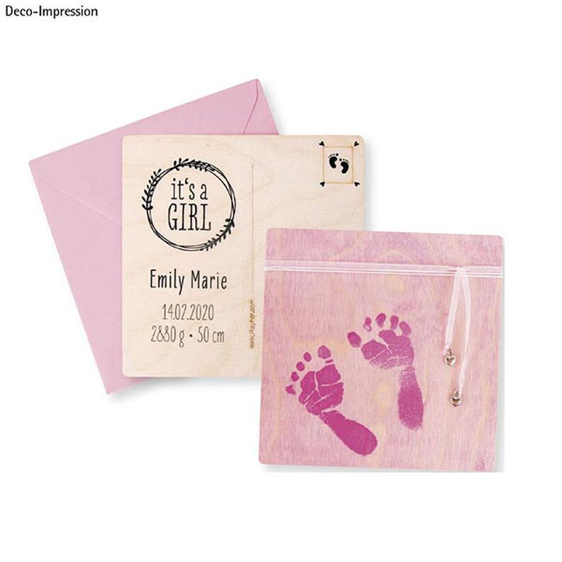 set per calco neonato | Rayher – rosa,  image number 1