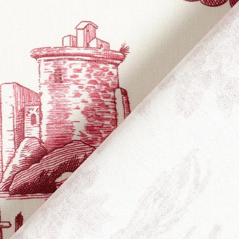 tessuto arredo tessuti canvas antichità 280 cm – rosso carminio/bianco,  image number 4