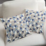 tessuto arredo mezzo panama triangoli – blu,  thumbnail number 7