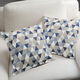 tessuto arredo mezzo panama  triangoli – blu,  thumbnail number 7