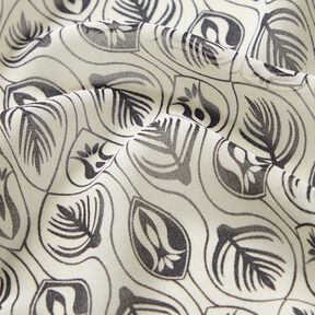 Motivo art deco in chiffon – nero/bianco, 