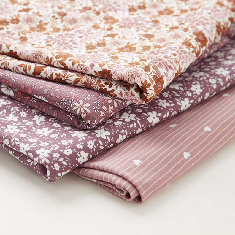 jersey di cotone Cuori e strisce – rosa antico chiaro, image number 6