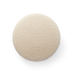 Bottone rivestito, Spigato in cotone – beige, 