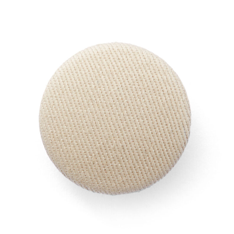 Bottone rivestito, Spigato in cotone – beige,  image number 1