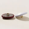 Bottone rivestito, satin da sposa – rosso Bordeaux,  thumbnail number 2