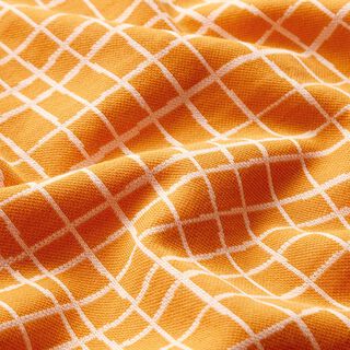 maglia jacquard GOTS, LIFE LOVES YOU Grid | Hamburger Liebe | Albstoffe – giallo sole, 