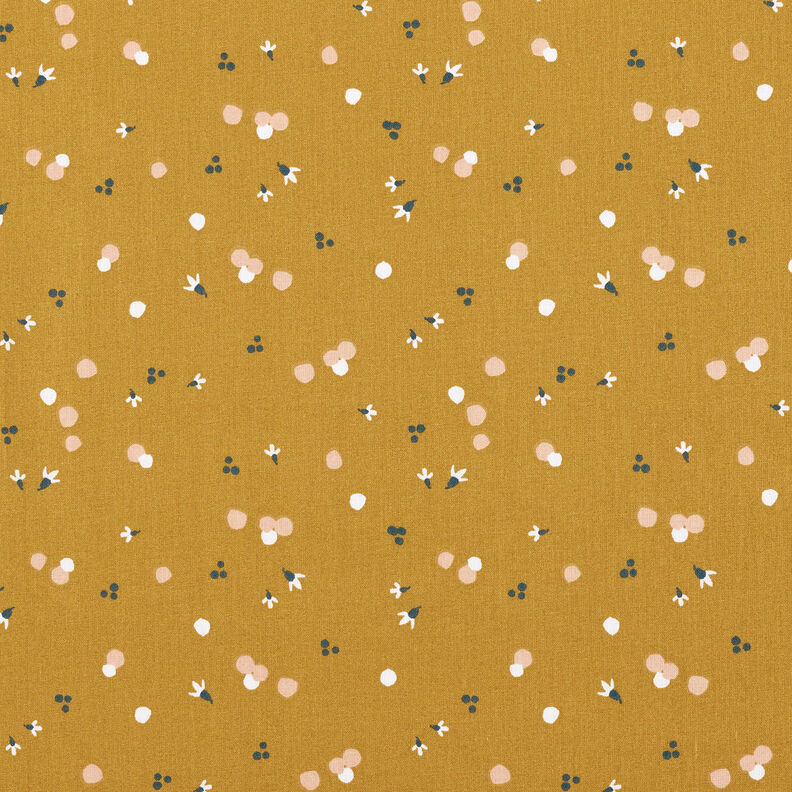 tessuto in cotone cretonne Punti di colore – senape,  image number 1