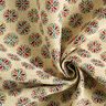 tessuto arredo gobelin Piccoli fiori Mandala – beige chiaro/rosso,  thumbnail number 3