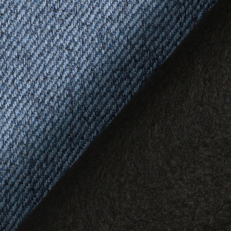tessuto da tappezzeria effetto tessuto spinato – blu acciaio, image number 3