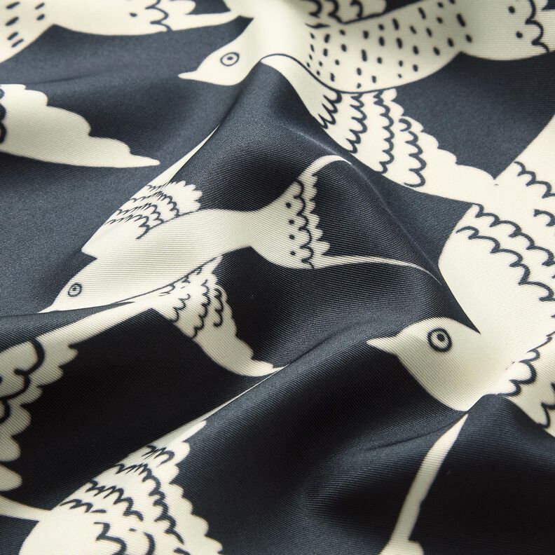 Taglio di tessuto in satin con rondini | Katia Fabrics – antracite/crema,  image number 10