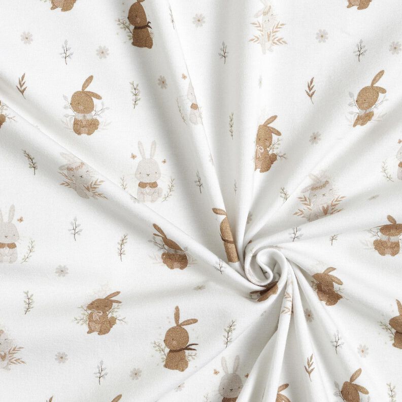 jersey di cotone Teneri coniglietti stampa digitale – avorio,  image number 3