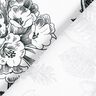 tessuto arredo mezzo panama Fiori pittoreschi – bianco/nero,  thumbnail number 4