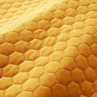 tessuto tappezzeria velluto trapuntato motivo a nido d’ape – senape, 