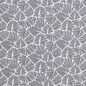 cotone rivestito Mini foglie astratte – grigio/bianco, 