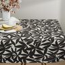 tessuto arredo mezzo panama Semplici foglie – nero/naturale,  thumbnail number 9