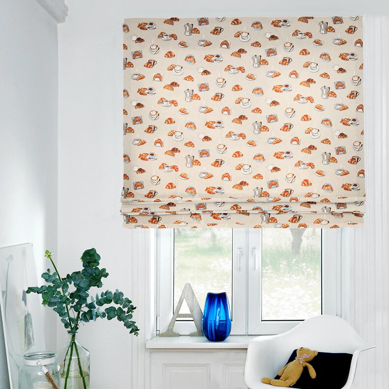 tessuto arredo mezzo panama Croissant freschi – marrone chiaro/naturale,  image number 5
