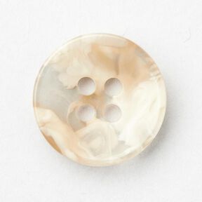 Bottone marmorizzato a 4 fori [Ø 15 mm] – crema/beige, 
