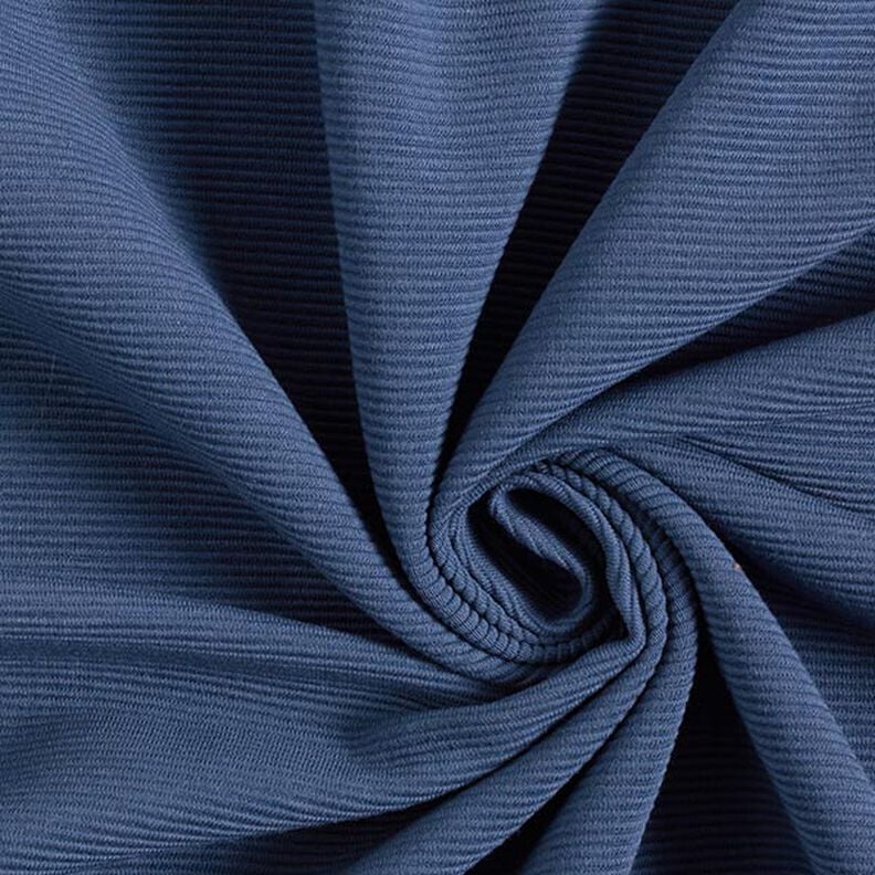 jersey a coste-ottoman, tinta unita – colore blu jeans, image number 1