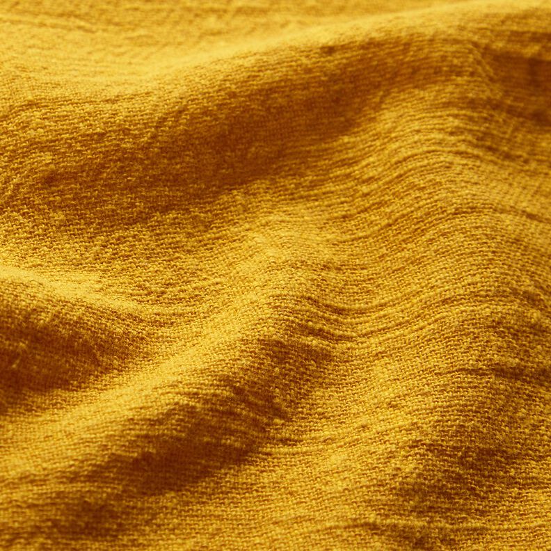 Tessuto di cotone con aspetto lino – senape,  image number 2
