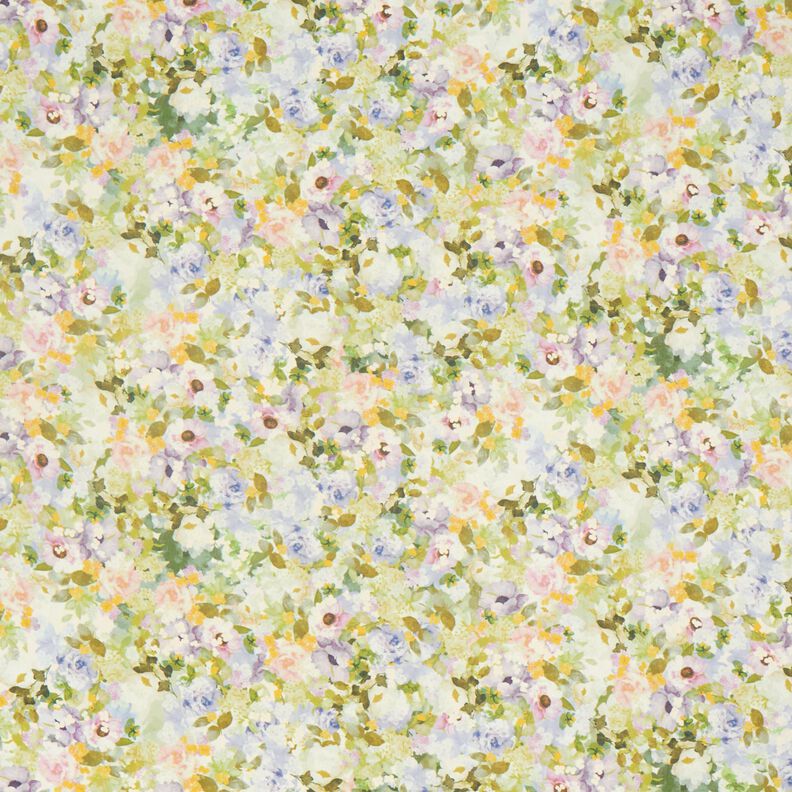 chiffon Mare di fiori riciclati – violetto pastello/verde lime,  image number 1