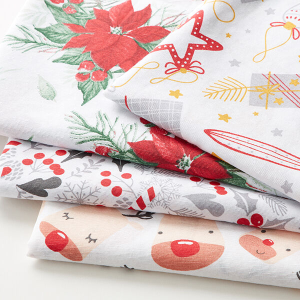tessuto arredo tessuti canvas stivale di Babbo Natale – bianco/rosso, image number 6