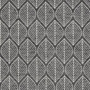 tessuto arredo jacquard foglie – antracite, 