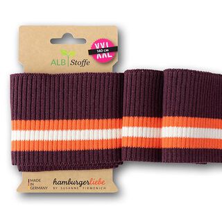 GOTS tessuto in maglia per bordi e polsin CUFF ME RIPPED [140 cm | 8 cm] | Albstoffe – rosso, 