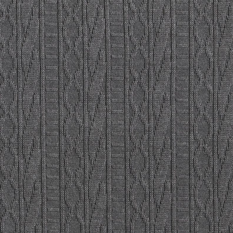 jersey jacquard Misto cotone decorato a righe – grigio scuro,  image number 1