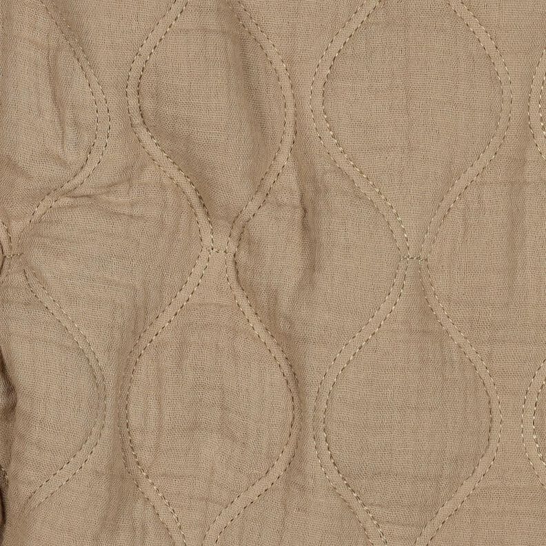 tessuto trapuntato mussola Onde – beige scuro,  image number 2