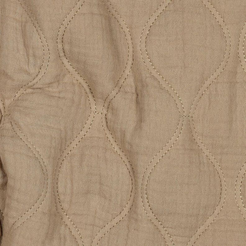 tessuto trapuntato mussola Onde – beige scuro, image number 2