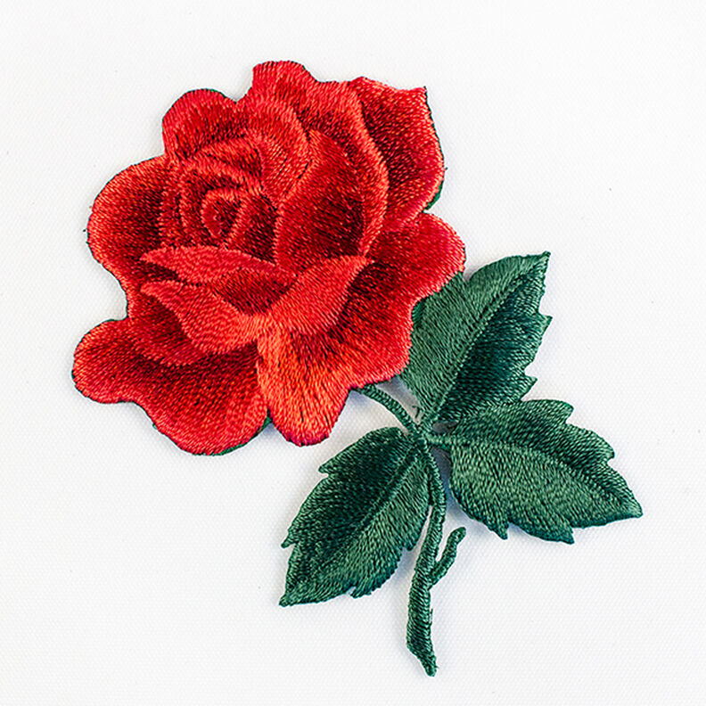 applicazione rosa [ 7 x 7 cm ] – rosso/verde,  image number 1