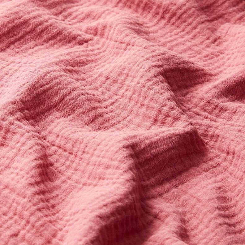 GOTS mussolina / tessuto doppio increspato | Tula – rosa anticato,  image number 3