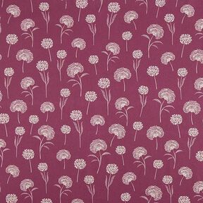 tessuto arredo mezzo panama soffione – naturale/rosso borgogna, 