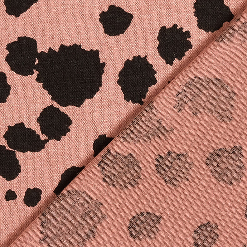Tessuto jersey di viscosa con macchioline – rosa antico scuro,  image number 4