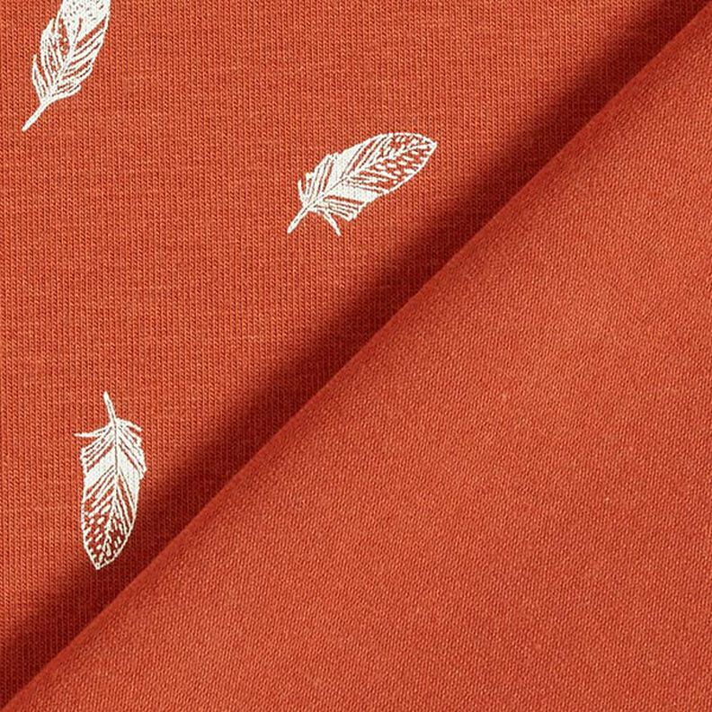jersey di cotone, piume – terracotta,  image number 4