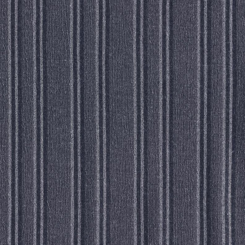 Tessuto in cotone a righe scanalate – blu marino,  image number 1