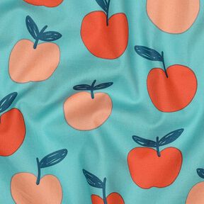 popeline di cotone Grandi mele | Poppy Fabrics – azzurro/salmone, 