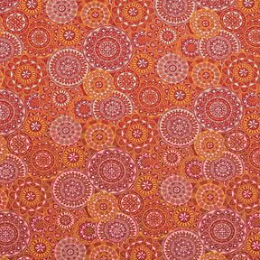Cretonne di cotone Collage di mandala – terracotta, 
