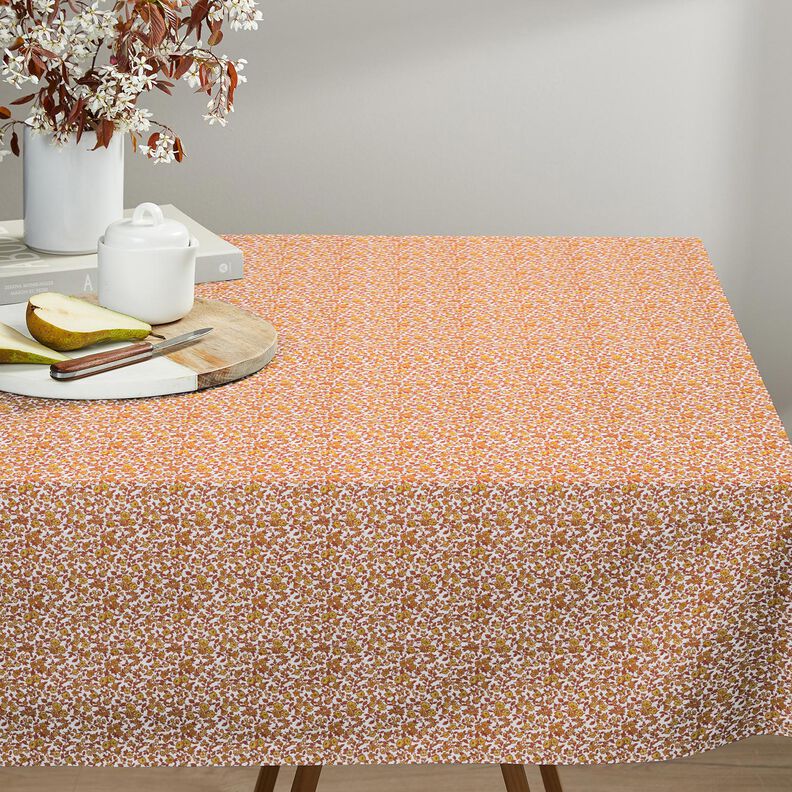 tessuto in cotone cretonne Numerosi fiori – caramello/bianco,  image number 6