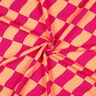 Soffice felpa a quadri ondulati | Poppy Fabrics – rosa fucsia acceso/arancio pesca,  thumbnail number 3