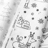 popeline di cotone Tessuto da colorare Natale – bianco/nero,  thumbnail number 3