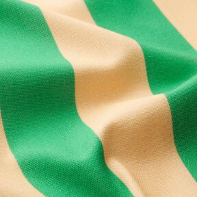 tessuto arredo mezzo panama Rigato &ndash; verde/albicocca, 