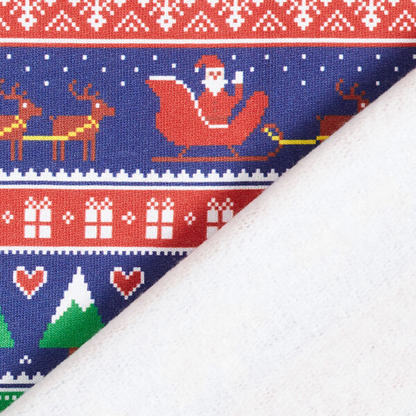 soffice tessuto in felpa, sta arrivando Babbo Natale – indaco, image number 4
