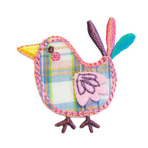 applicazione uccello [ 4 x 4,5 cm ] – mix di colori, 