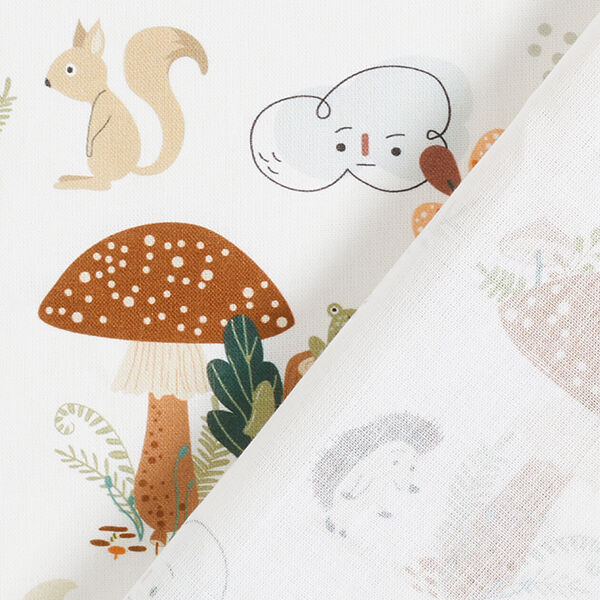 tessuto in cotone popeline Foresta di lettere – bianco, image number 4