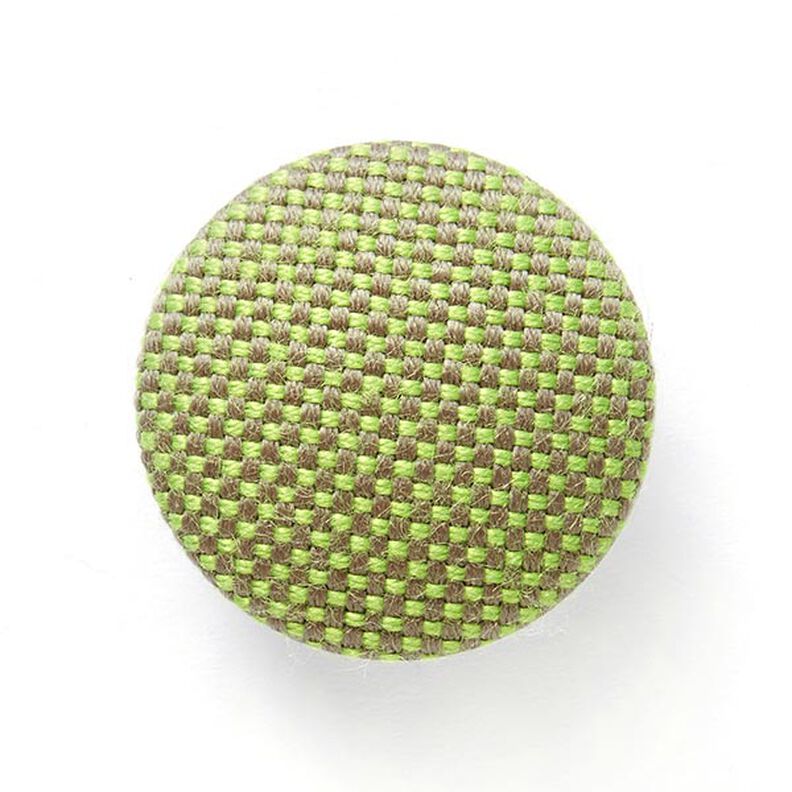 bottone rivestito - tessuto arredo da esterni Agora Panama - verde mela,  image number 1