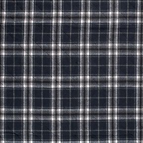 tessuto trapuntato A quadretti – blu notte/grigio pietra, 