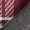 Tessuto per cappotto con retro in pelliccia quadrettato – rosso Bordeaux/grigio ardesia,  thumbnail number 4