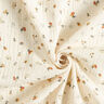 mussolina / tessuto doppio increspato Fiori e ricci – bianco lana,  thumbnail number 3